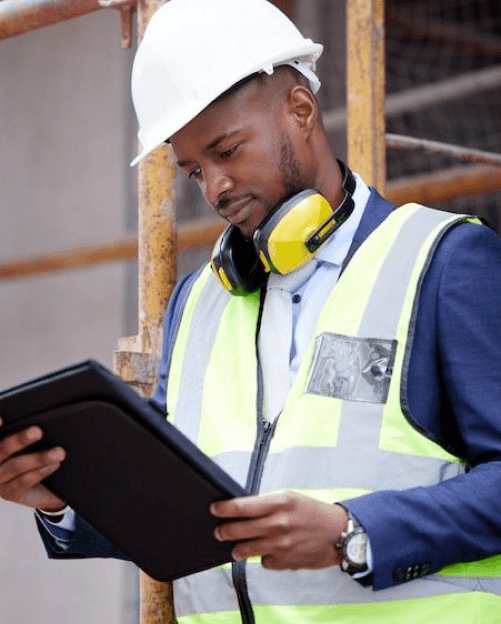 engineer holding a tablet